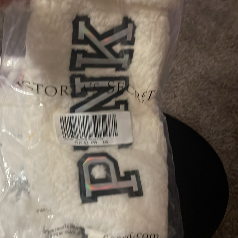 Victoria's Secret PINK NWT 2 Sherpa Christmas Stockings - Picture 3 of 12